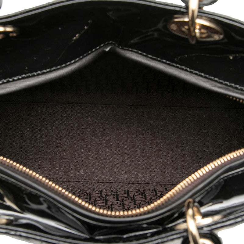 Large Patent Cannage Lady Dior - Image 4