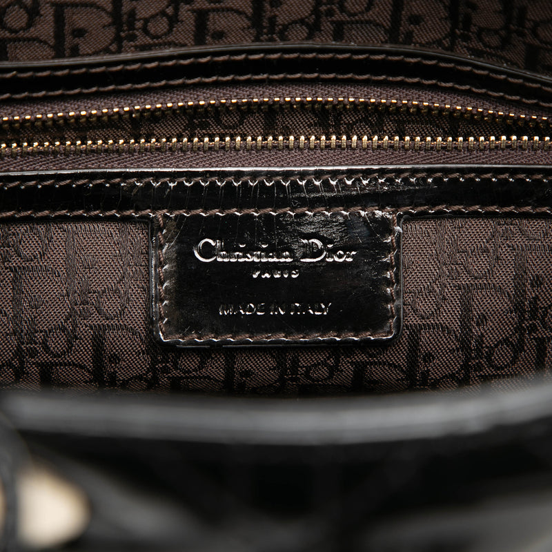 Large Patent Cannage Lady Dior - Image 5