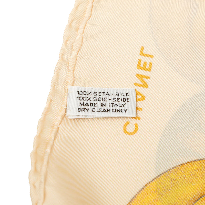 CC Medallion Chain Printed Silk Scarf - Image 4