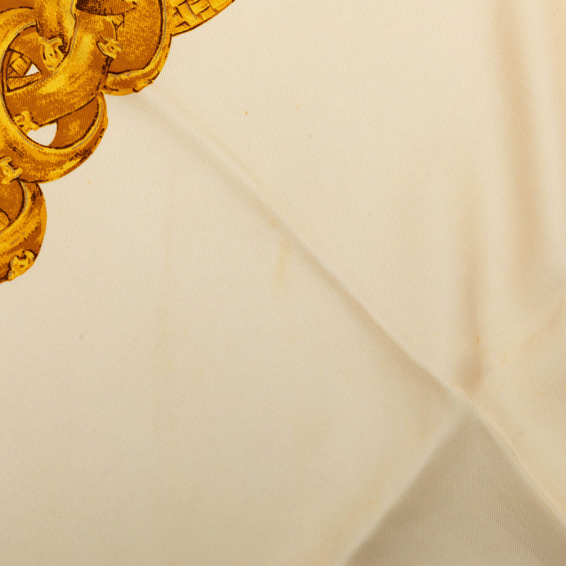 CC Medallion Chain Printed Silk Scarf - Image 5