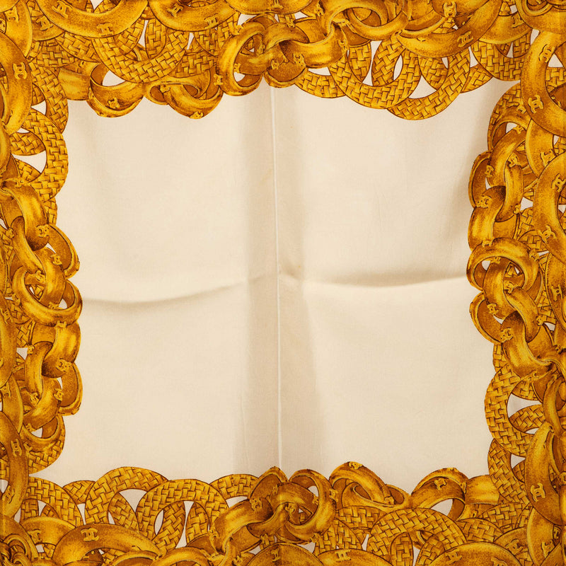 CC Medallion Chain Printed Silk Scarf - Image 6