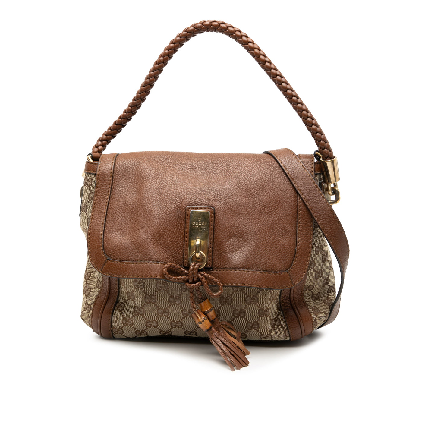 GG Canvas Bella Flap Satchel - Image 1
