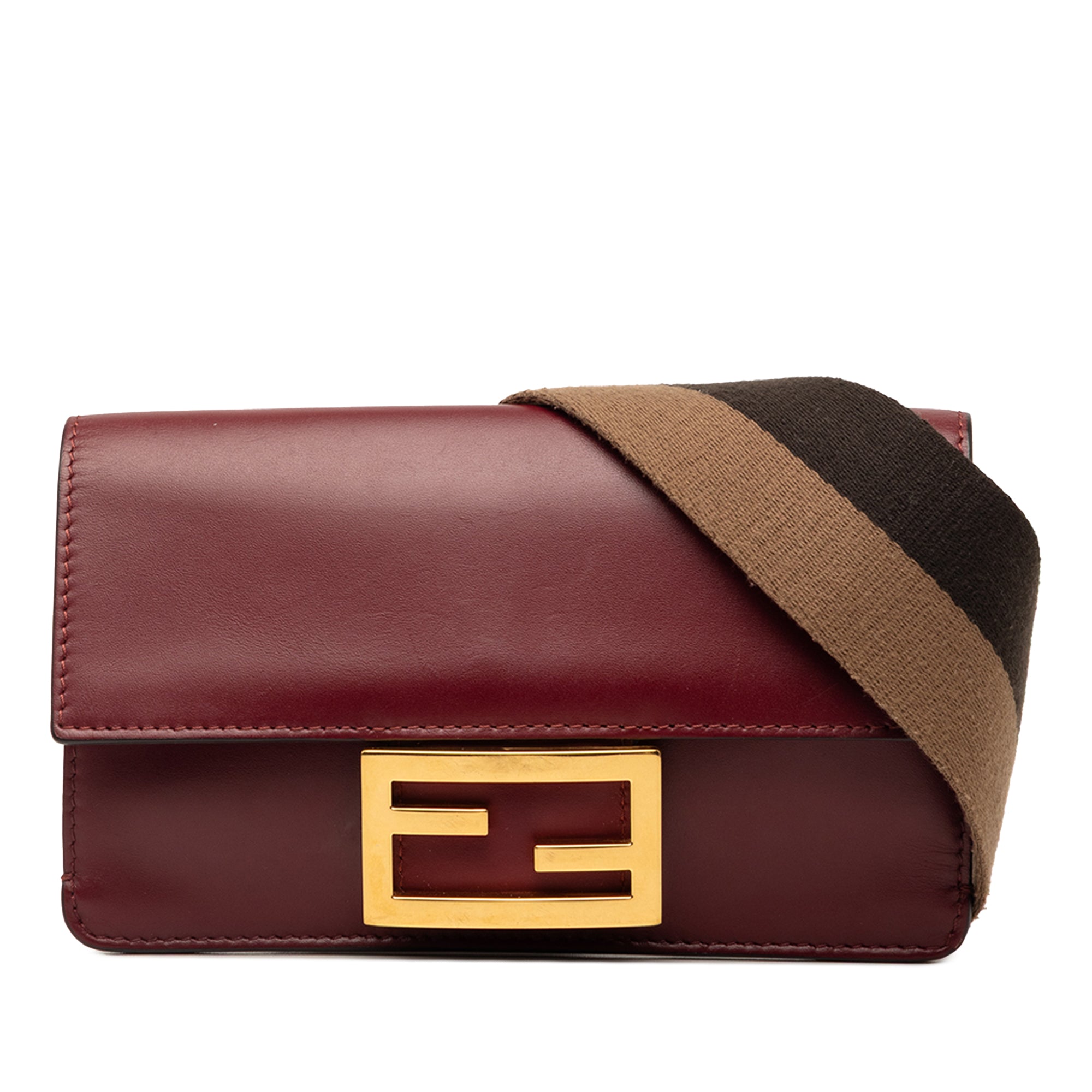 Mini Leather Flat Baguette Crossbody - Image 1