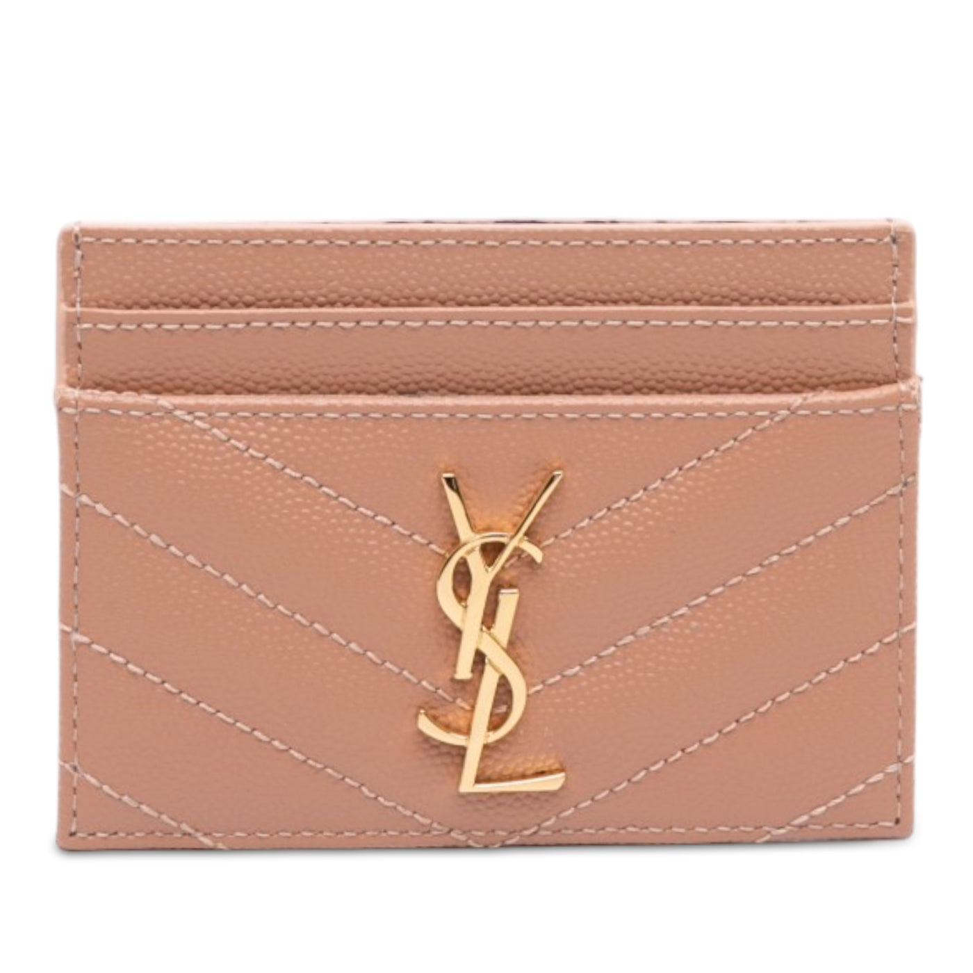 Chevron Grain de Poudre Cassandre Card Holder - Image 1