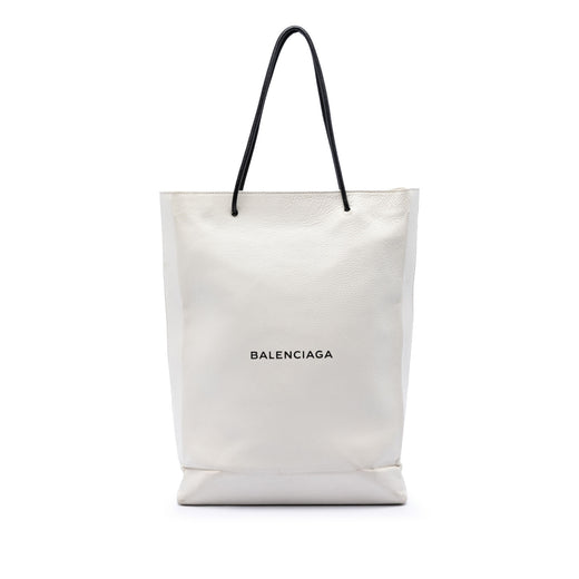 Large Calfskin Logo North South Shopping Tote - Image 1