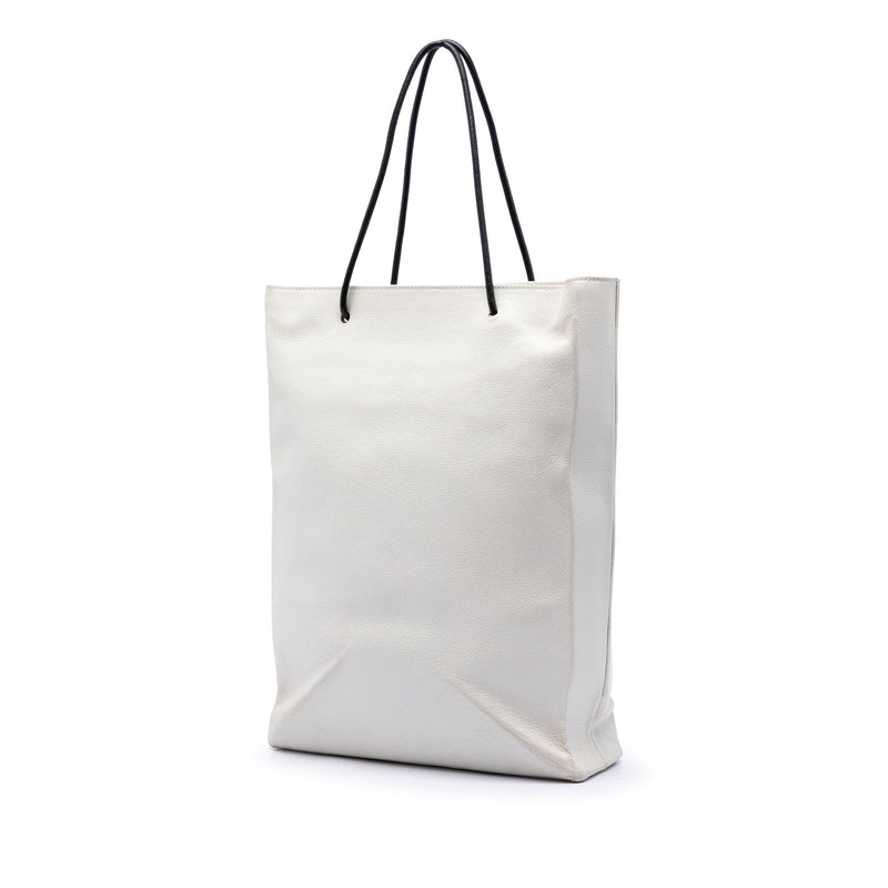 Large Calfskin Logo North South Shopping Tote - Image 2