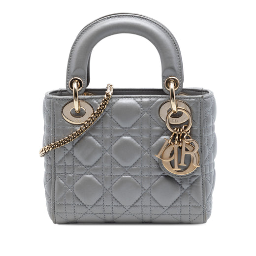 Mini Metallic Lambskin Cannage Lady Dior - Image 1
