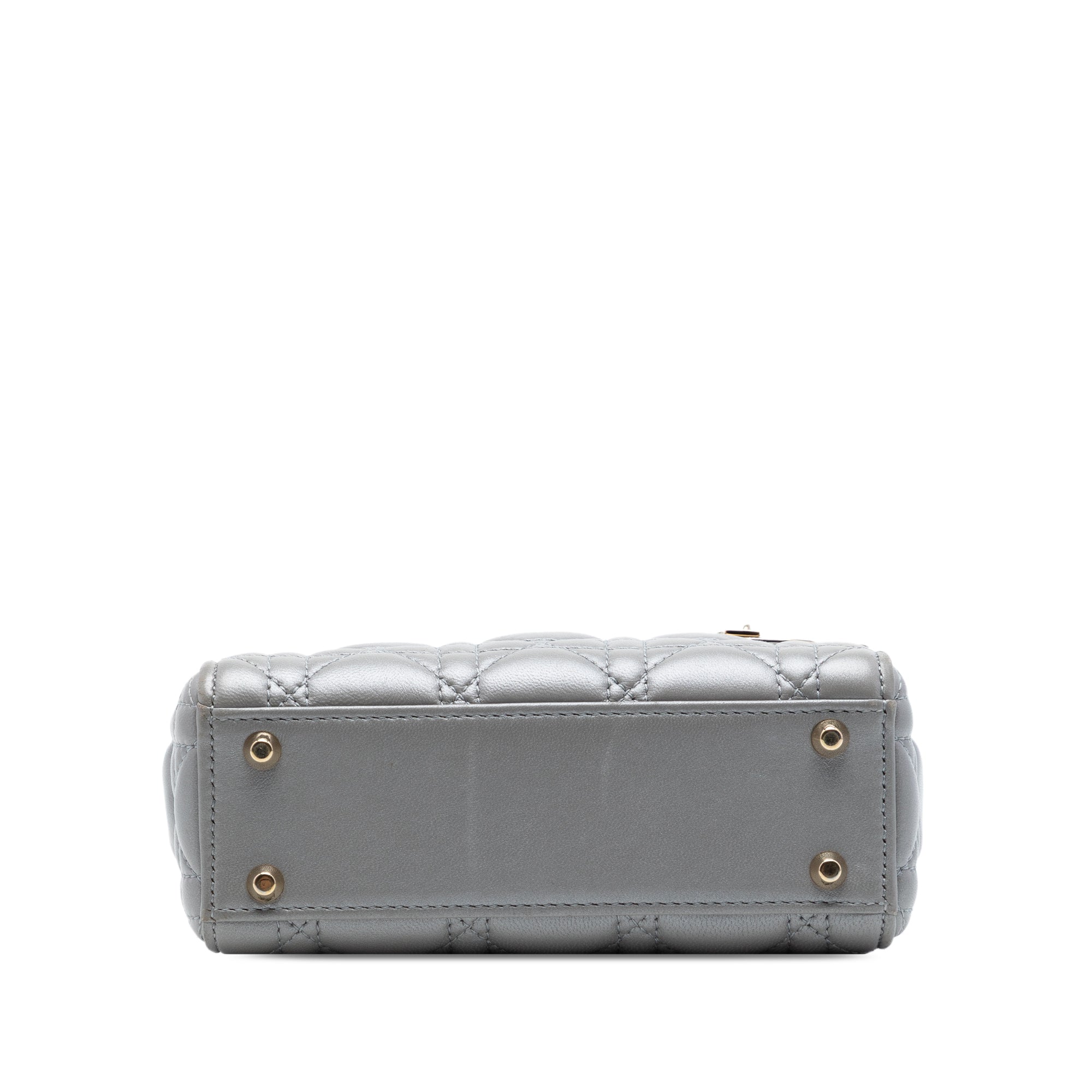 Mini Metallic Lambskin Cannage Lady Dior - Image 3