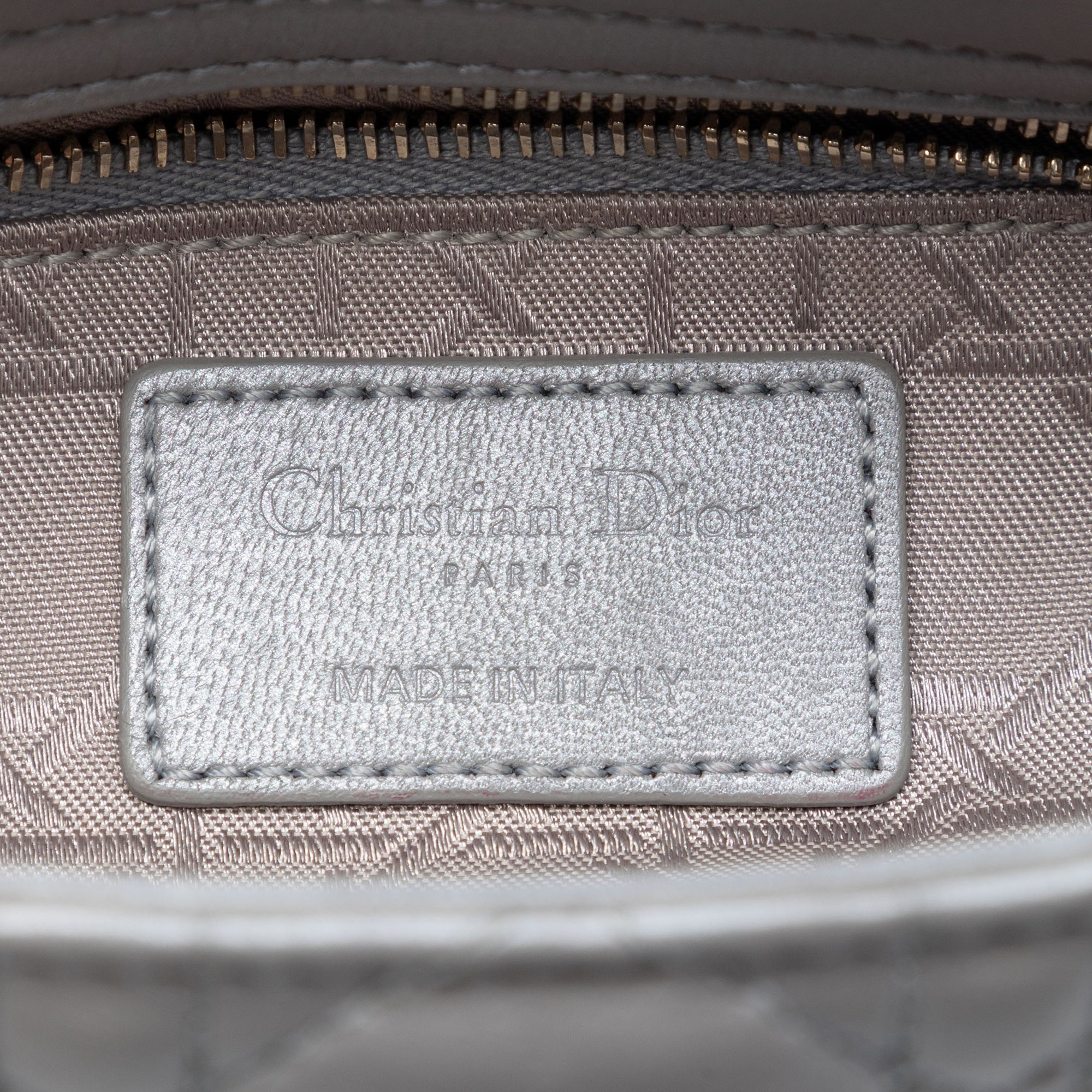 Mini Metallic Lambskin Cannage Lady Dior - Image 5