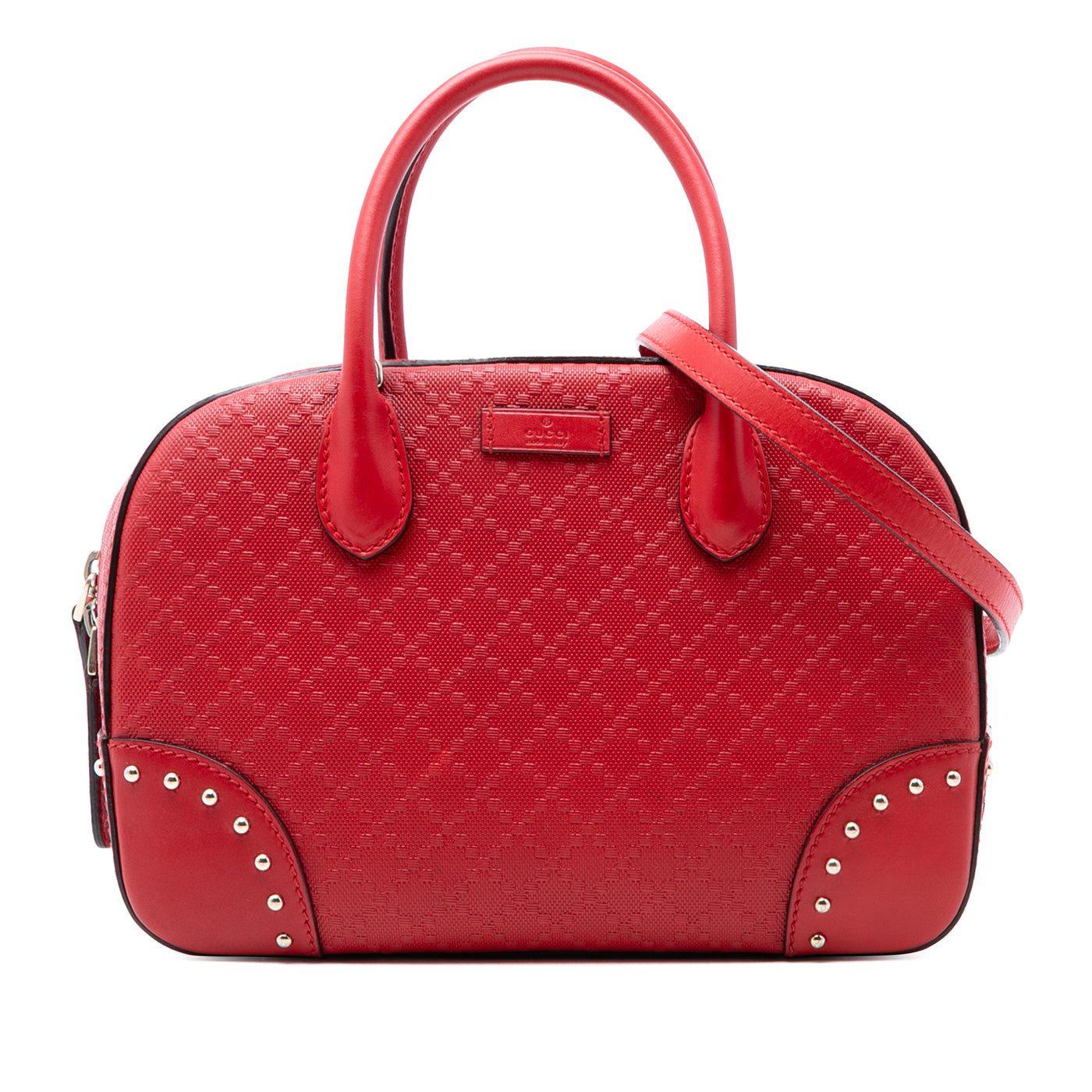 Diamante Bright Leather Satchel - Image 1