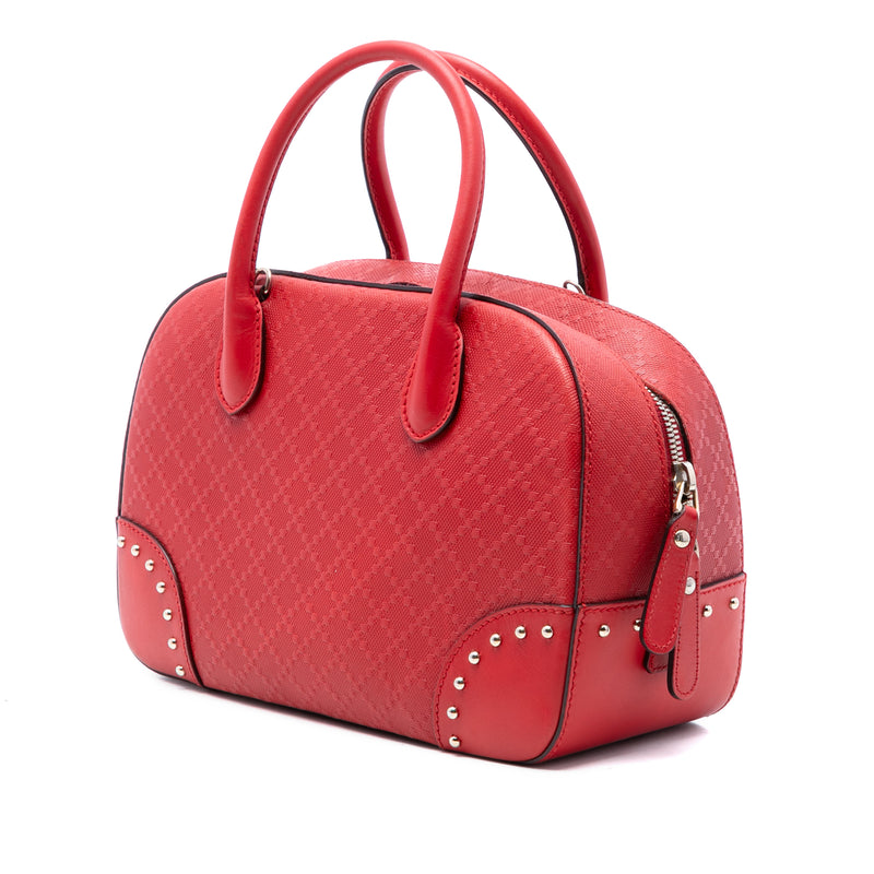Diamante Bright Leather Satchel - Image 2