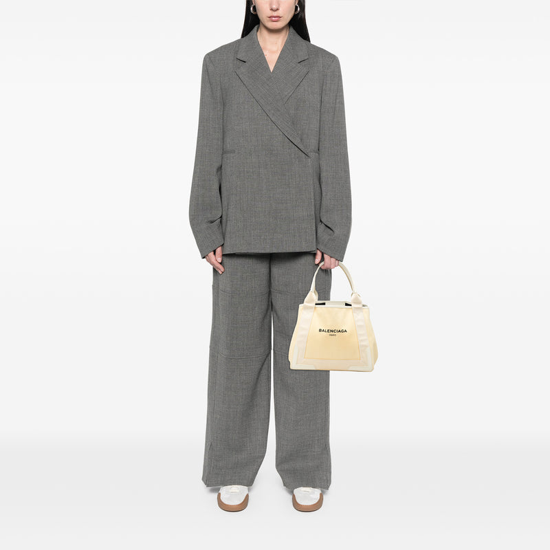 Canvas Navy Cabas Tote S - Image 6