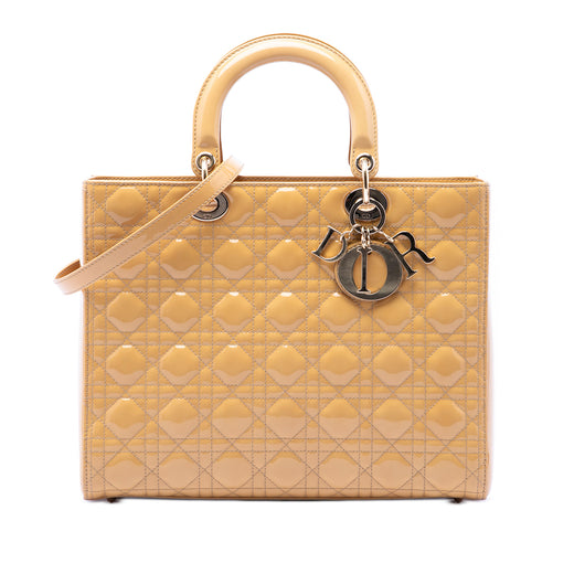 Large Patent Cannage Lady Dior - Image 1
