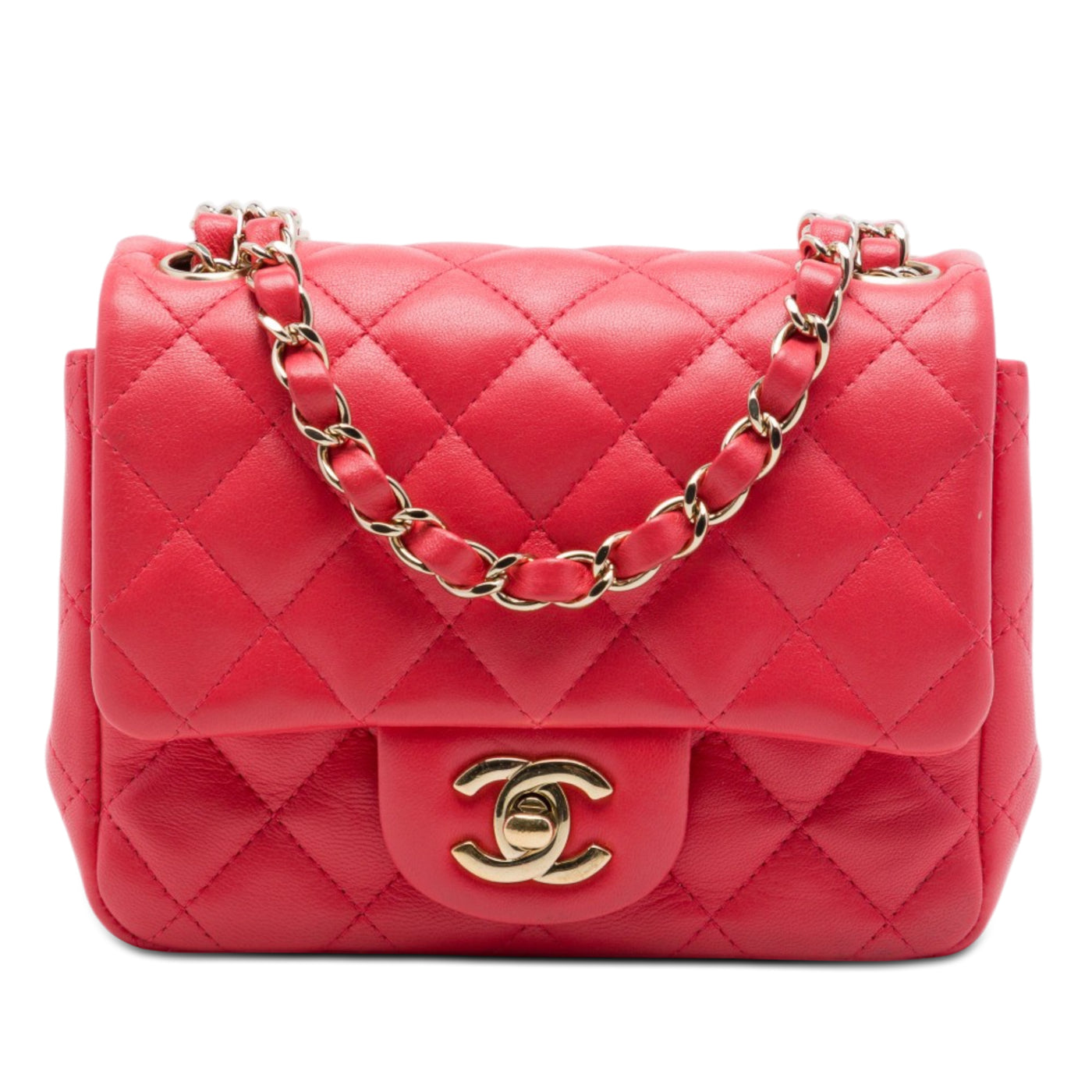 Mini Square Classic Lambskin Single Flap - Image 1