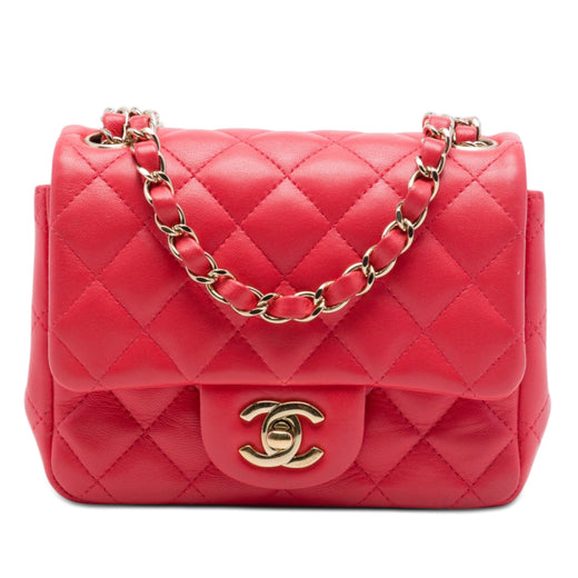 Mini Square Classic Lambskin Single Flap - Image 1