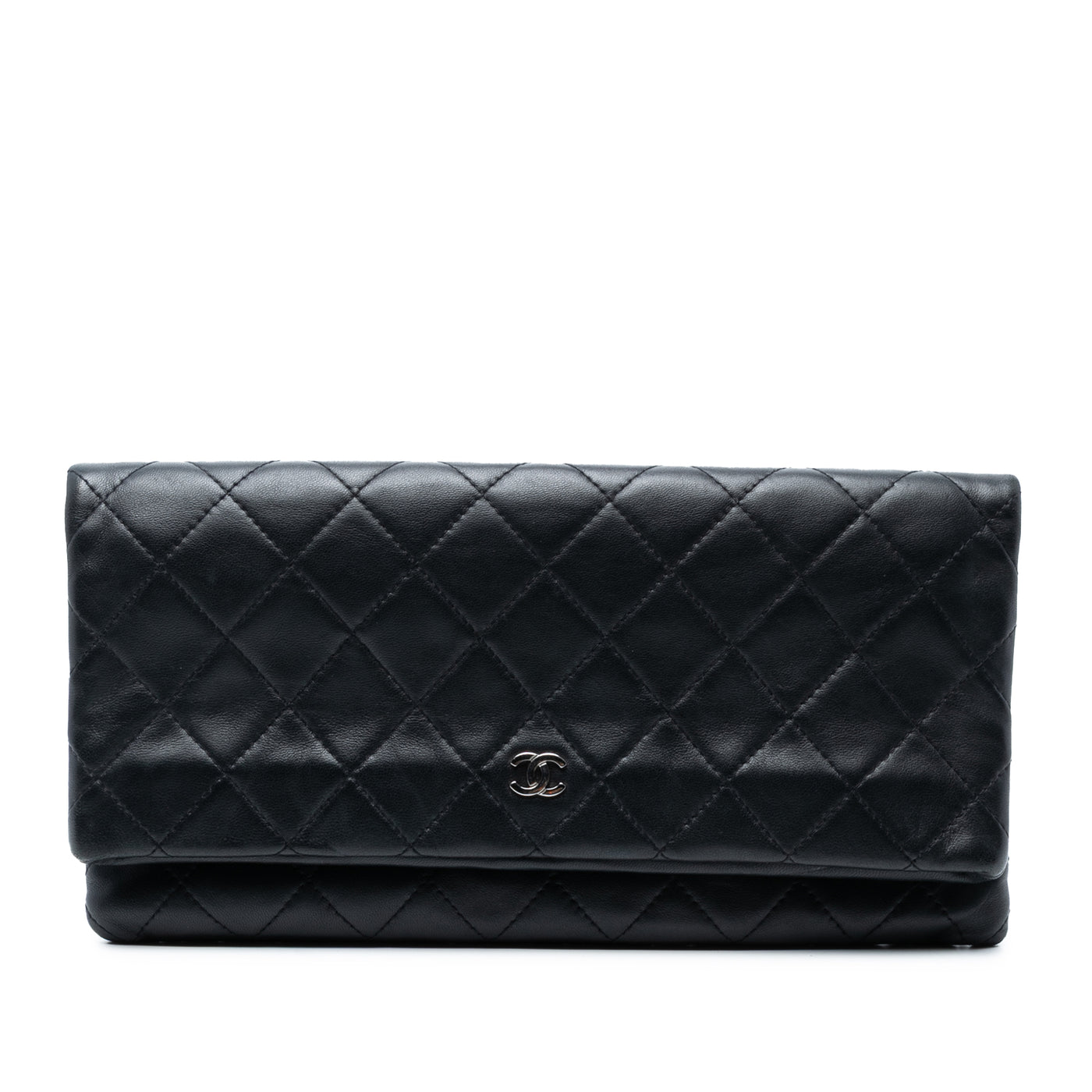 Quilted Lambskin CC Beauty Foldover Clutch - Image 1