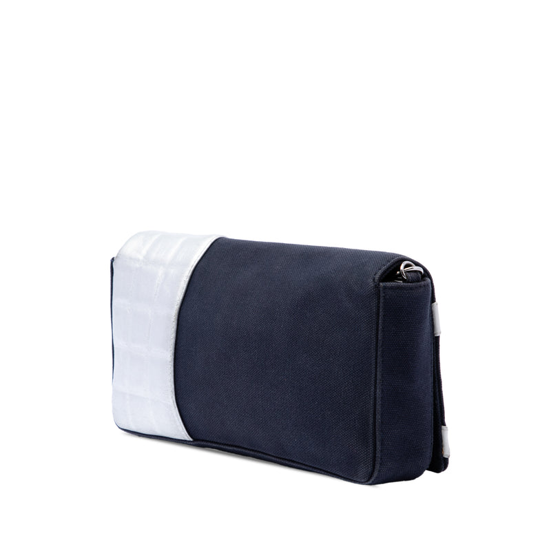 CC Canvas and Chocolate Bar Metallic Lambskin No 5 Flap - Image 2