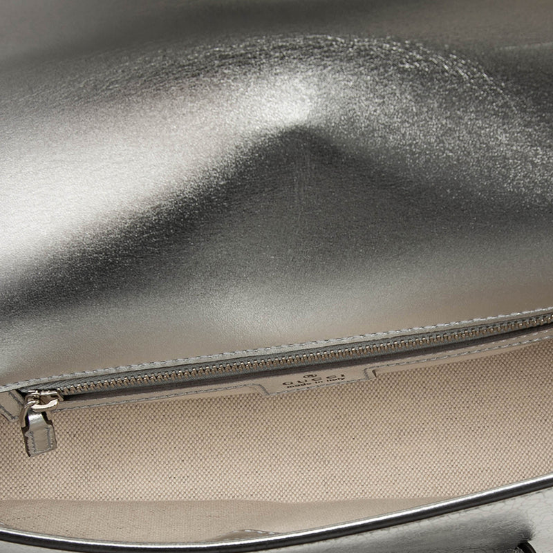 Metallic Textured Calfskin Asymmetric Horsebit 1955 Shoulder Bag - Image 4