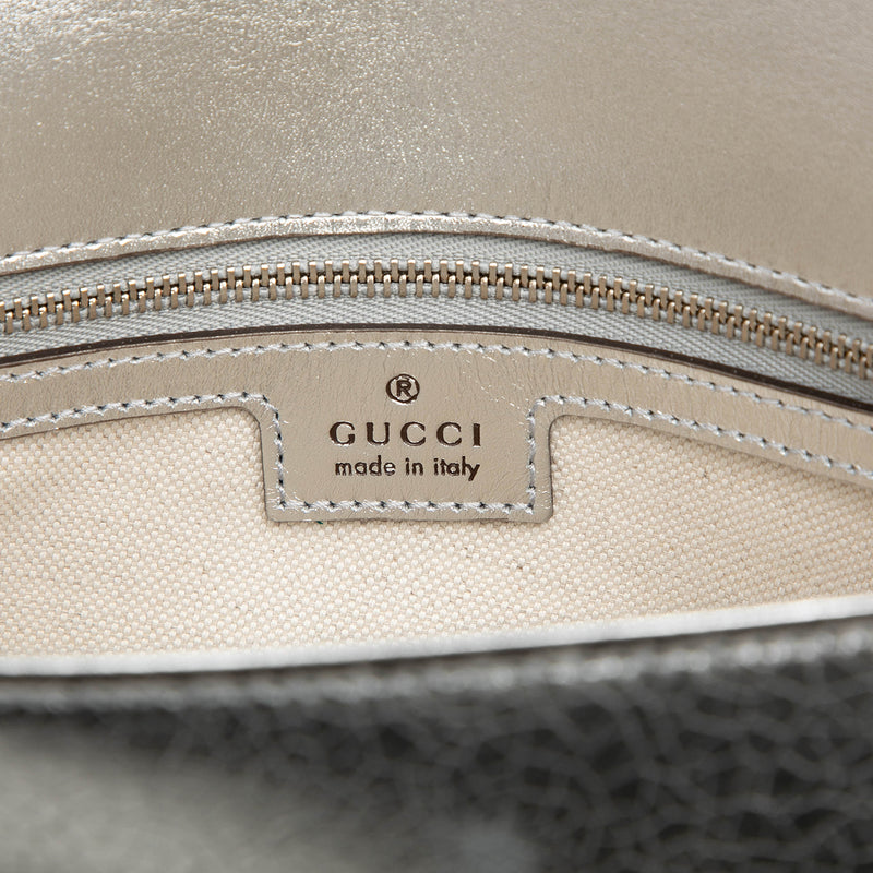 Metallic Textured Calfskin Asymmetric Horsebit 1955 Shoulder Bag - Image 5