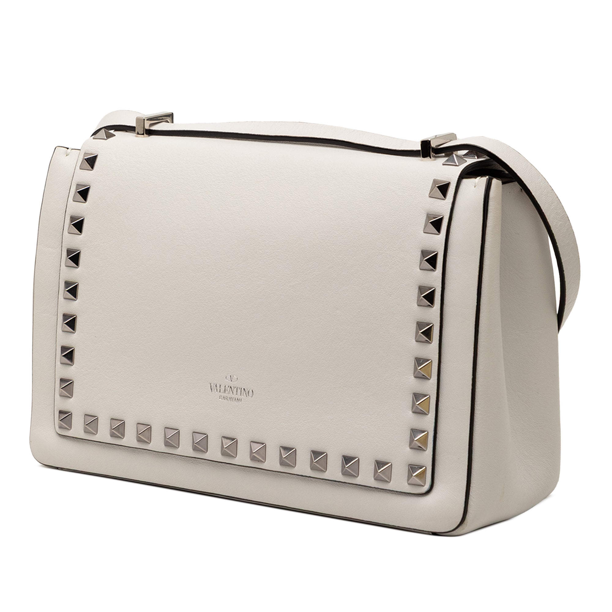 Leather Rockstud Flip Lock Crossbody - Image 2