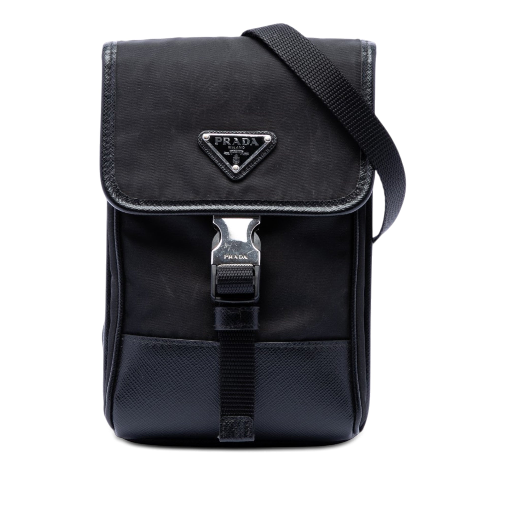 Saffiano Trimmed Re Nylon Phone Case - Image 1
