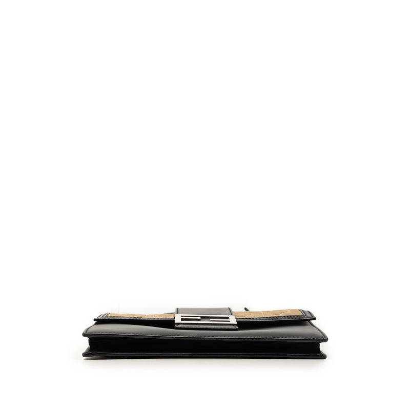 Calfskin and Canvas FF 1974 Flat Baguette Crossbody - Image 3