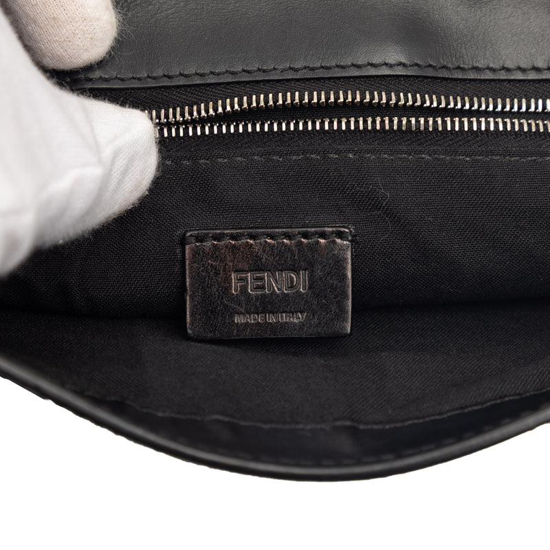 Calfskin and Canvas FF 1974 Flat Baguette Crossbody - Image 5