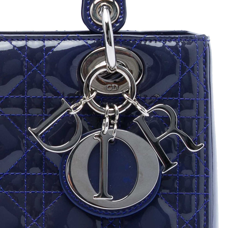 Medium Patent Cannage Lady Dior - Image 5