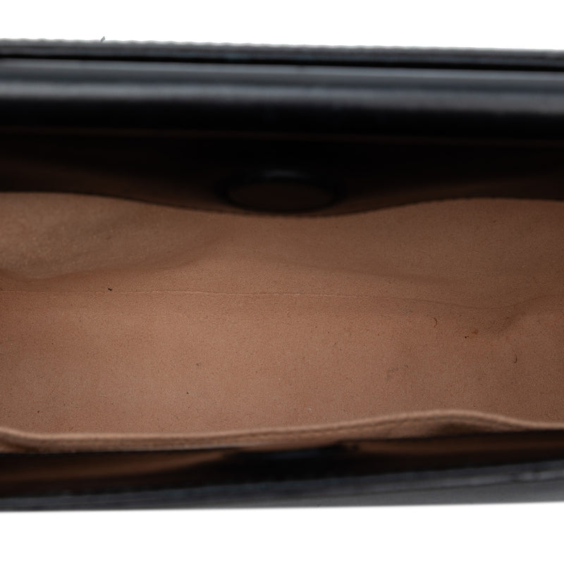 Small Leather Bamboo Nymphaea Web Satchel - Image 4