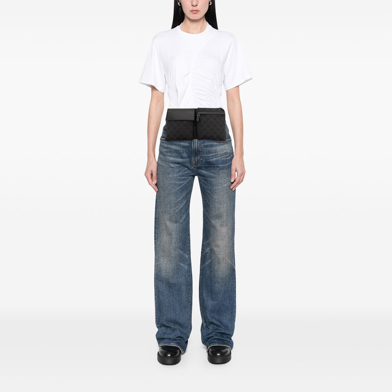 GG Canvas Double Pocket Belt Bag - Image 9