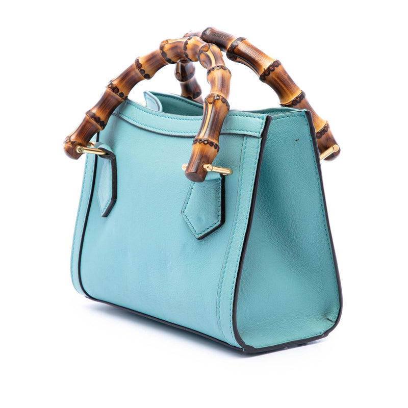 Mini Calfskin Bamboo Diana Satchel - Image 2