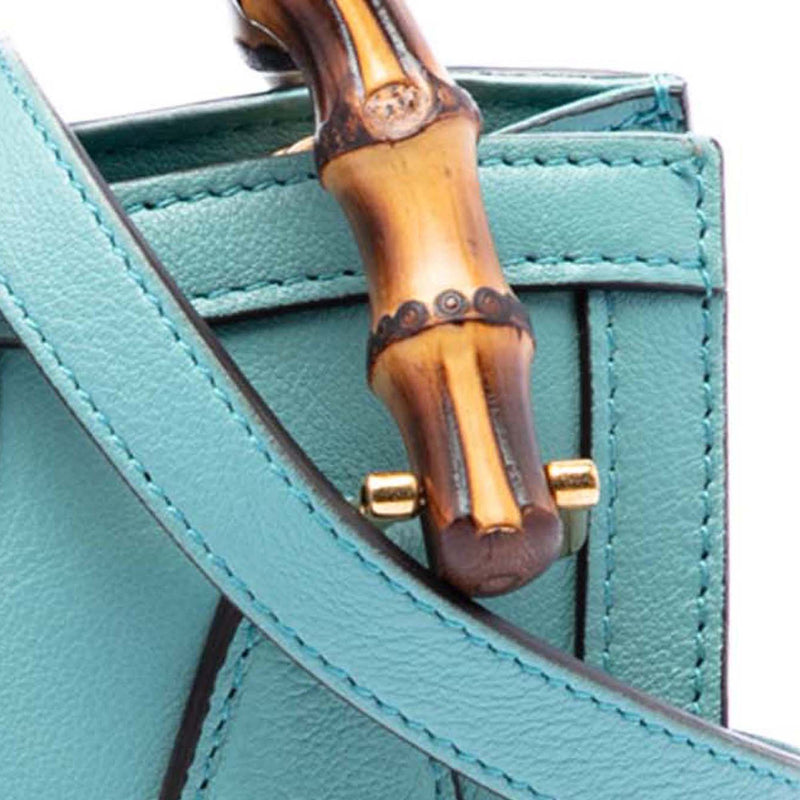 Mini Calfskin Bamboo Diana Satchel - Image 6