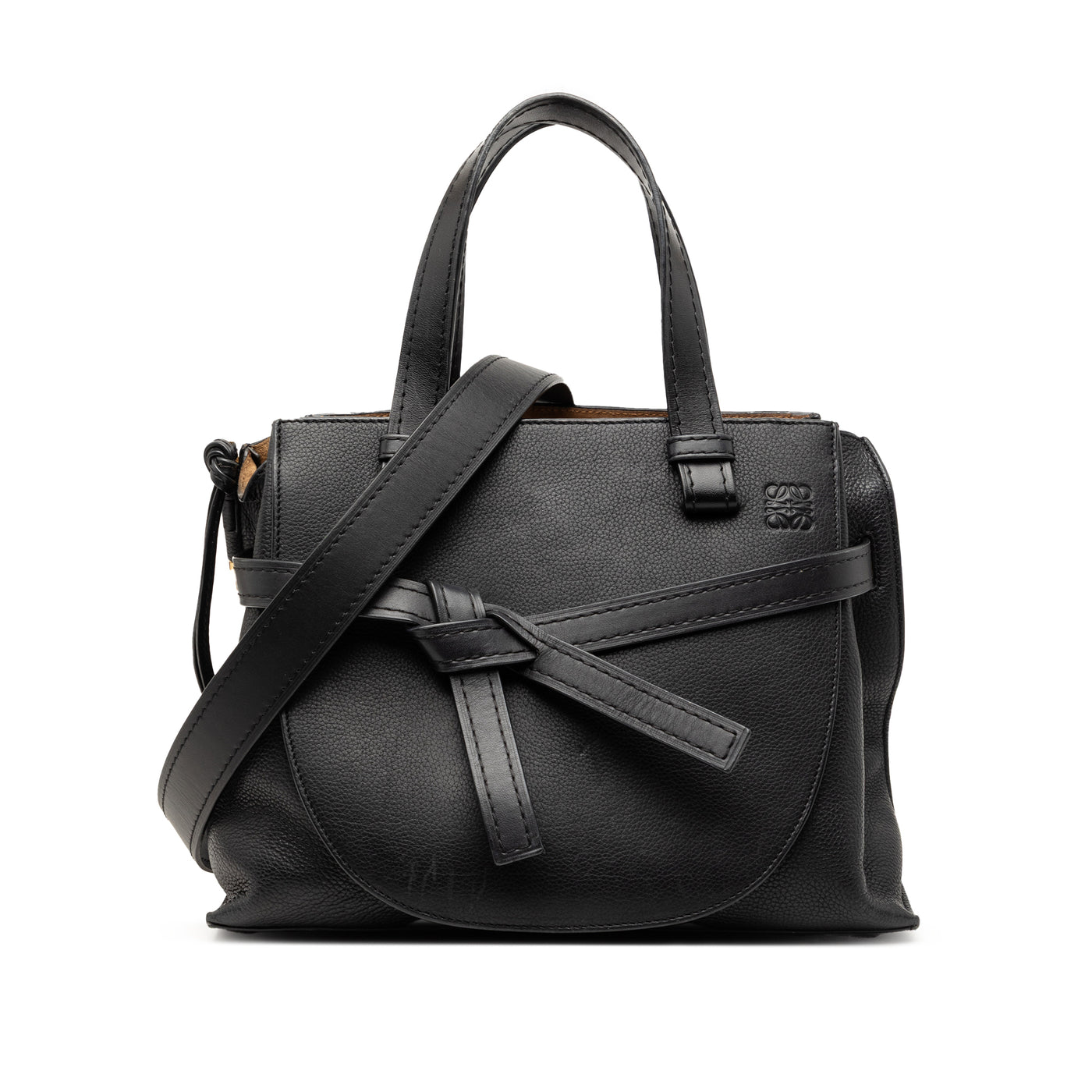 Small Leather Gate Top Handle Bag - Image 1