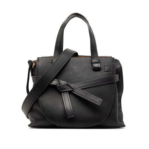 Small Leather Gate Top Handle Bag - Image 1
