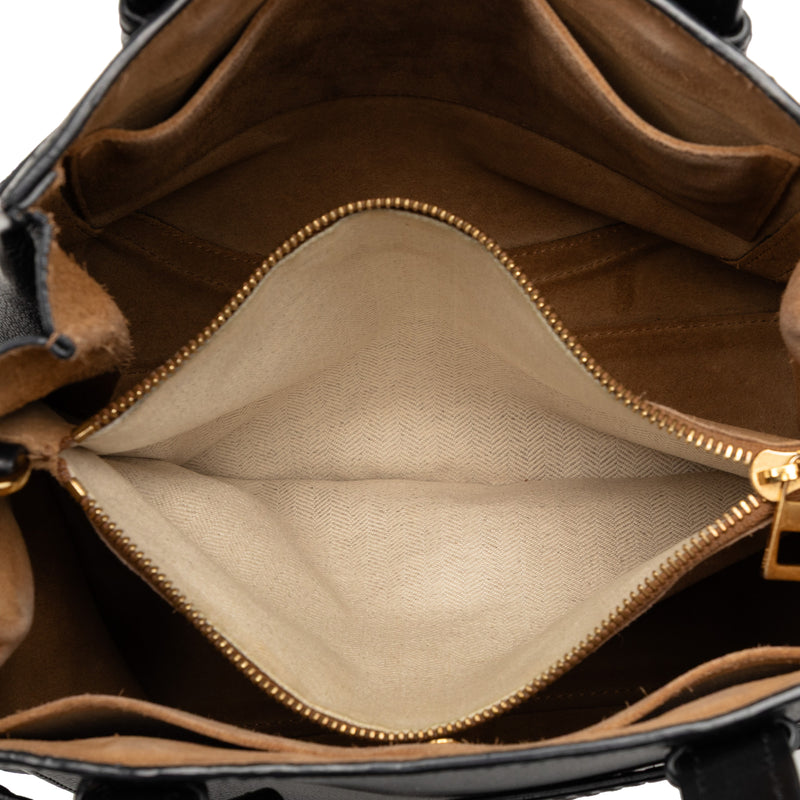 Small Leather Gate Top Handle Bag - Image 4