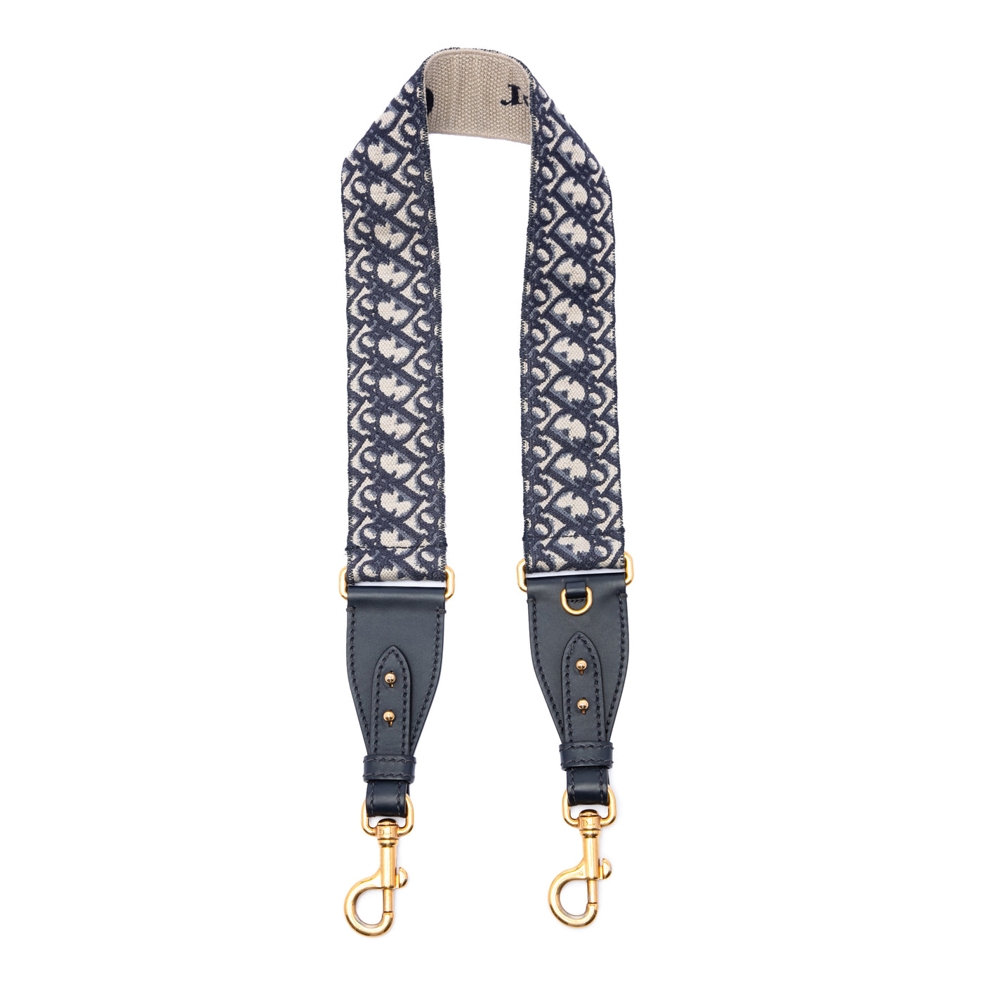 Oblique Embroidered Canvas Bag Strap - Image 1