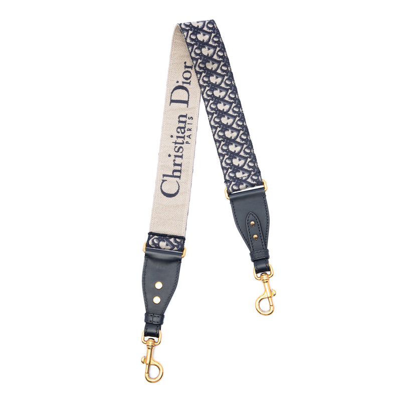 Oblique Embroidered Canvas Bag Strap - Image 2