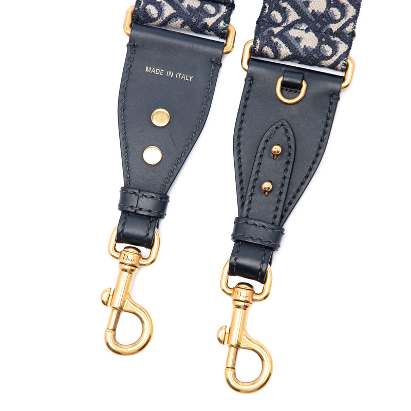 Oblique Embroidered Canvas Bag Strap - Image 3