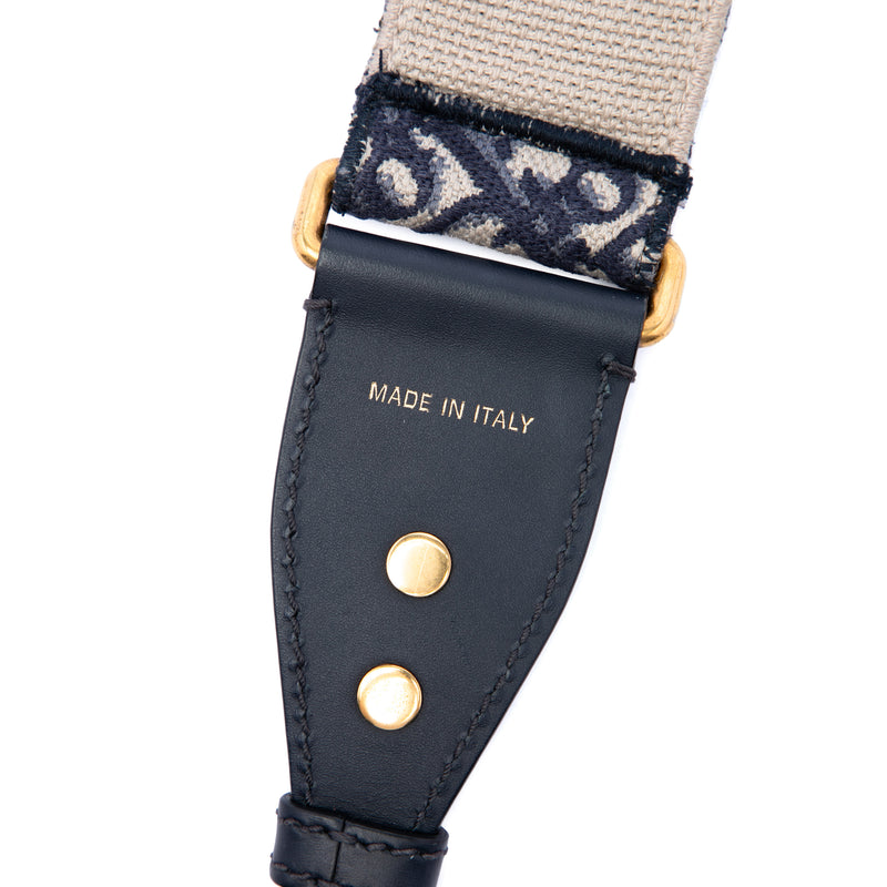 Oblique Embroidered Canvas Bag Strap - Image 5