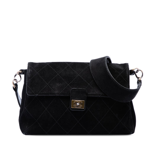 CC Quilted Suede Wild Stitch Flap - Image 1