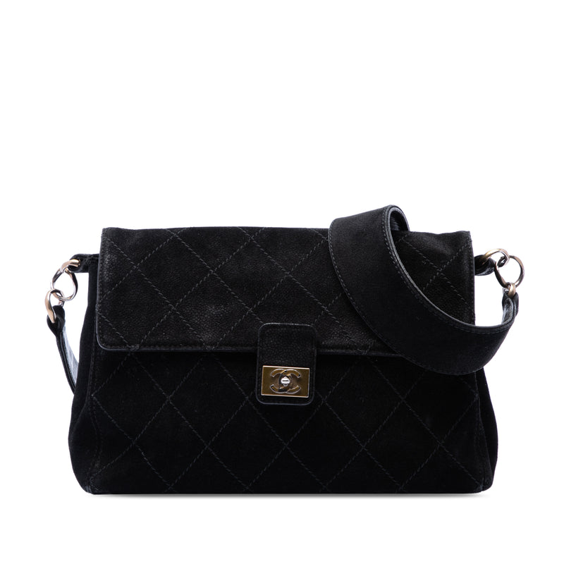 CC Quilted Suede Wild Stitch Flap