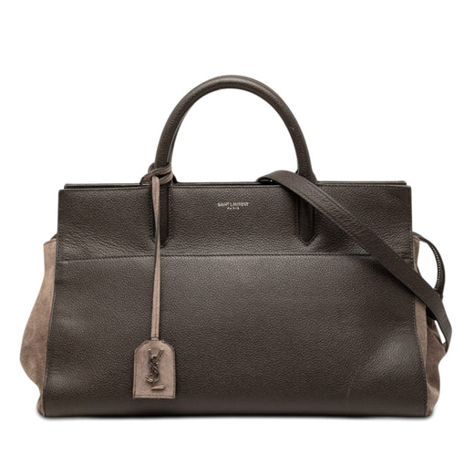 Small Leather and Suede Rive Gauche Cabas Tote - Image 1