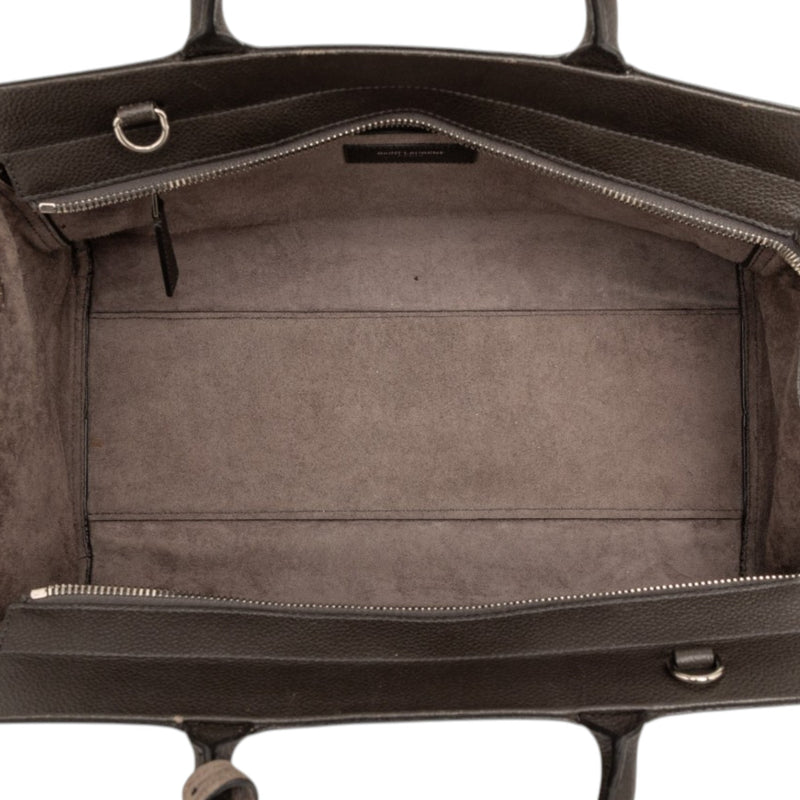 Small Leather and Suede Rive Gauche Cabas Tote - Image 4
