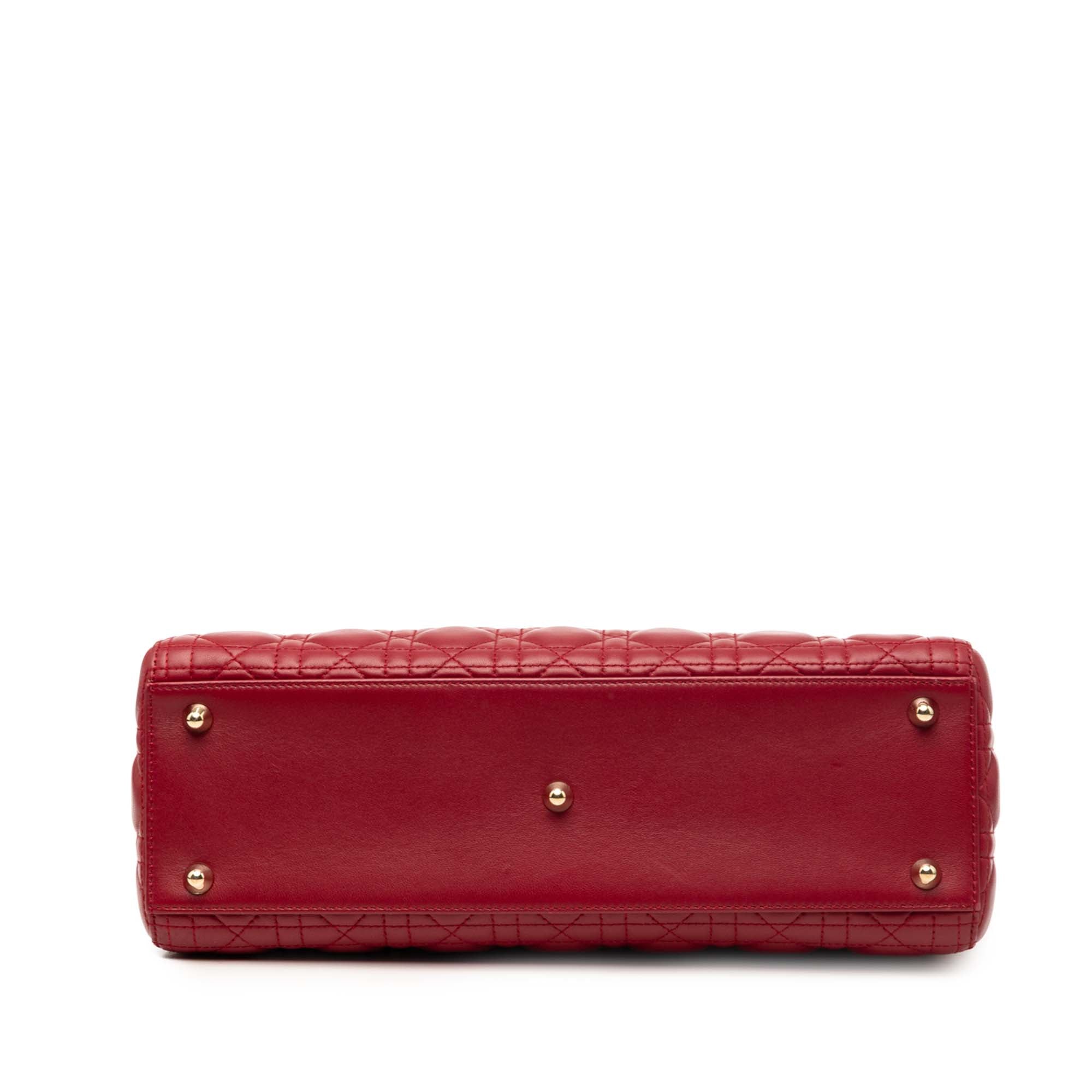 Large Lambskin Cannage Lady Dior - Image 3