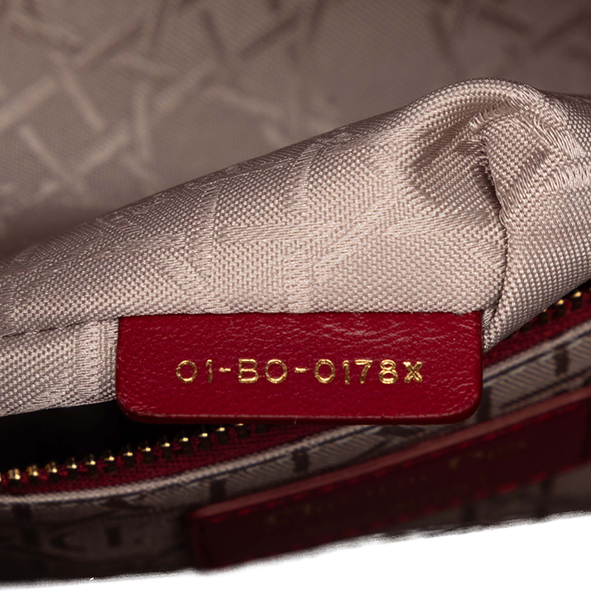 Large Lambskin Cannage Lady Dior - Image 6