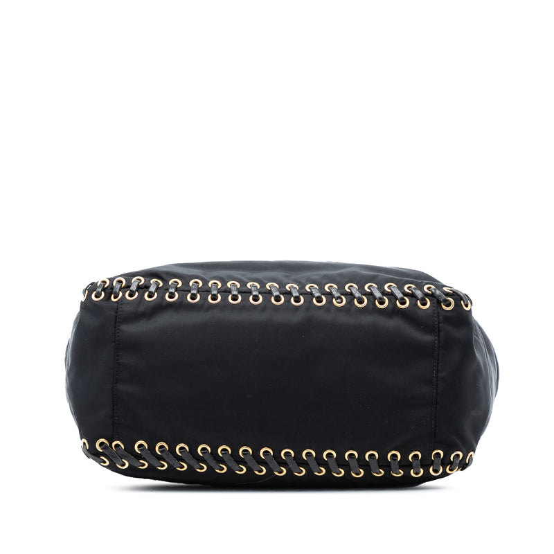 Tessuto Whipstitched Logo Oro Tassel Satchel - Image 3