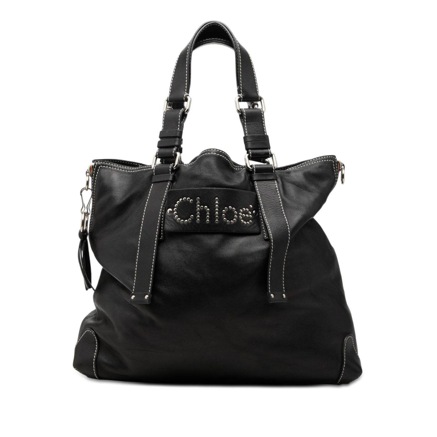 Lambskin Studded Patsy Tote - Image 1