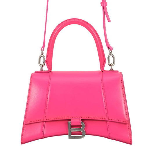 Small Shiny Box Calfskin Hourglass Satchel - Image 1