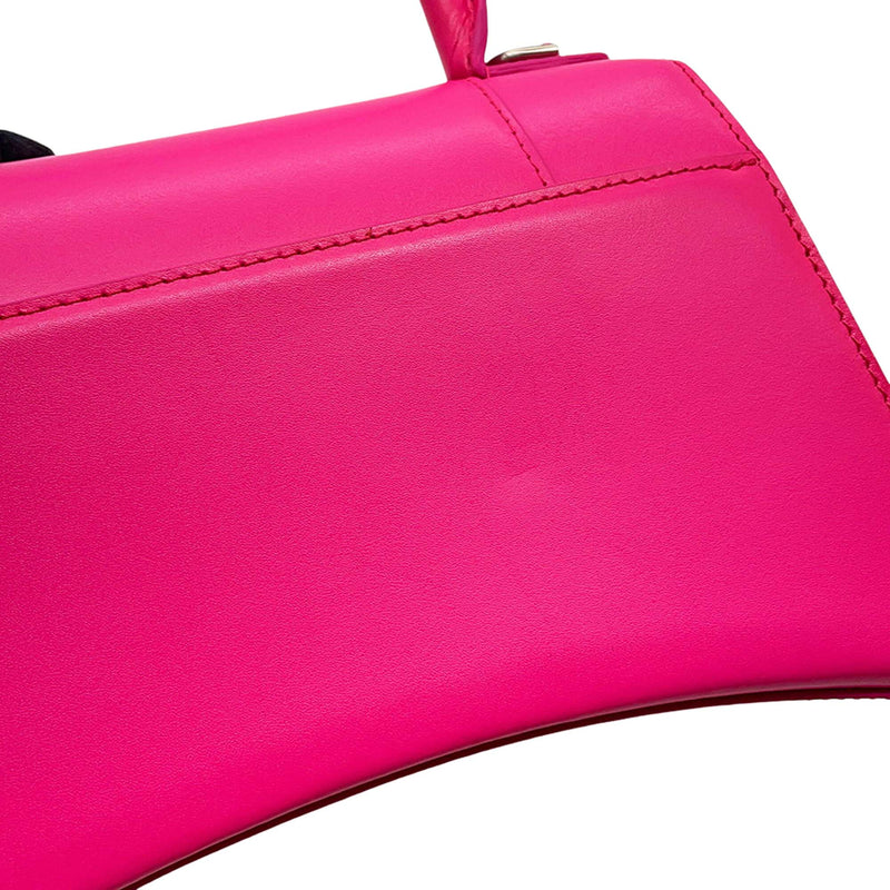 Small Shiny Box Calfskin Hourglass Satchel - Image 13