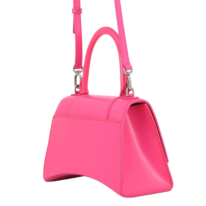 Small Shiny Box Calfskin Hourglass Satchel - Image 2